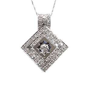 Jumbo Diamond Shape Pendant (WG)