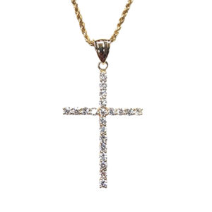 2.1CT Lab Grown Diamond Cross Pendant