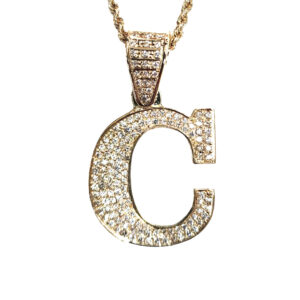 Diamond Initial C Pendant