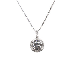 Diamond Halo Pendant (WG)