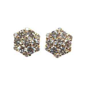 Hexagon Lab Grown Diamond Stud Earrings