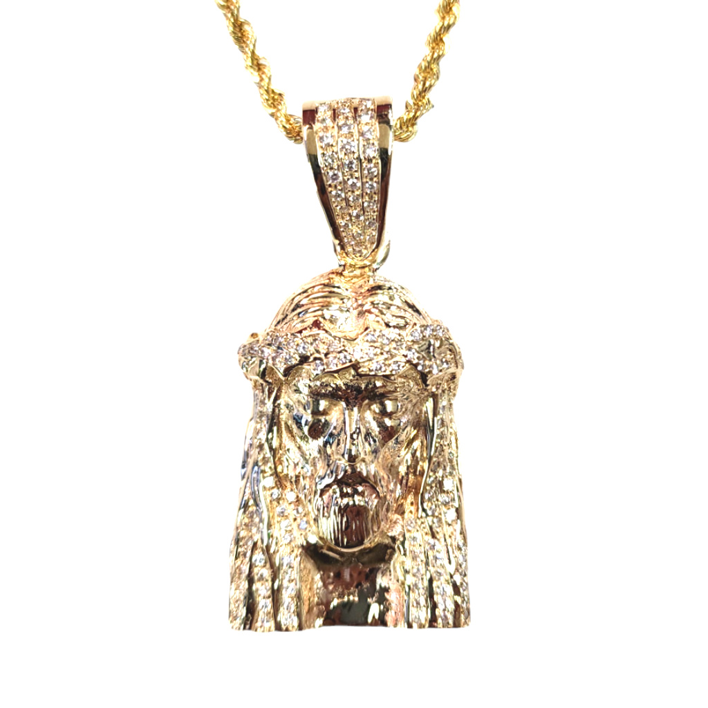 Eyes Closed Jesus Pendant