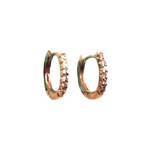 Micro Diamond Huggie Earrings (RG)