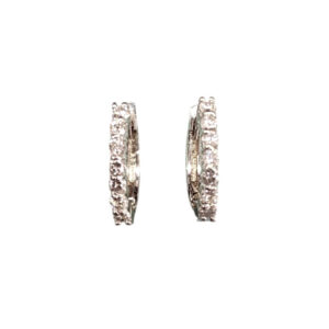Micro Diamond Hoop Earrings (WG)
