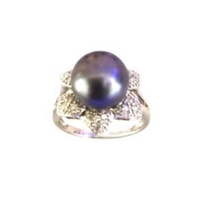 Criss Black Pearl Ring(WG)