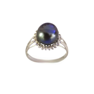 Squire Black Pearl Ring (WG)