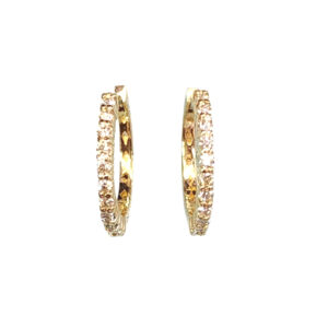 0.66 CT Diamond Hoop Earrings