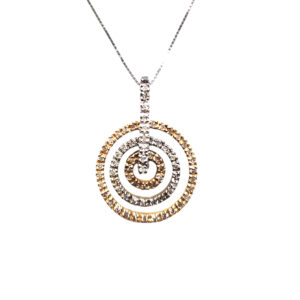 Three Ring Diamond Pendant