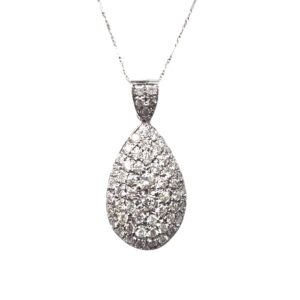 Teardrop Diamond Pendant (WG)