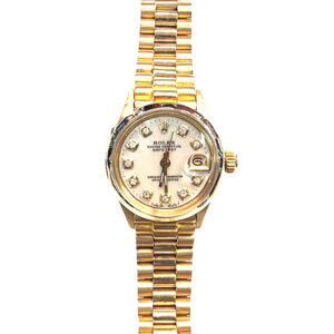 Ladies Rolex Datejust 6517 President/White MOP Dial